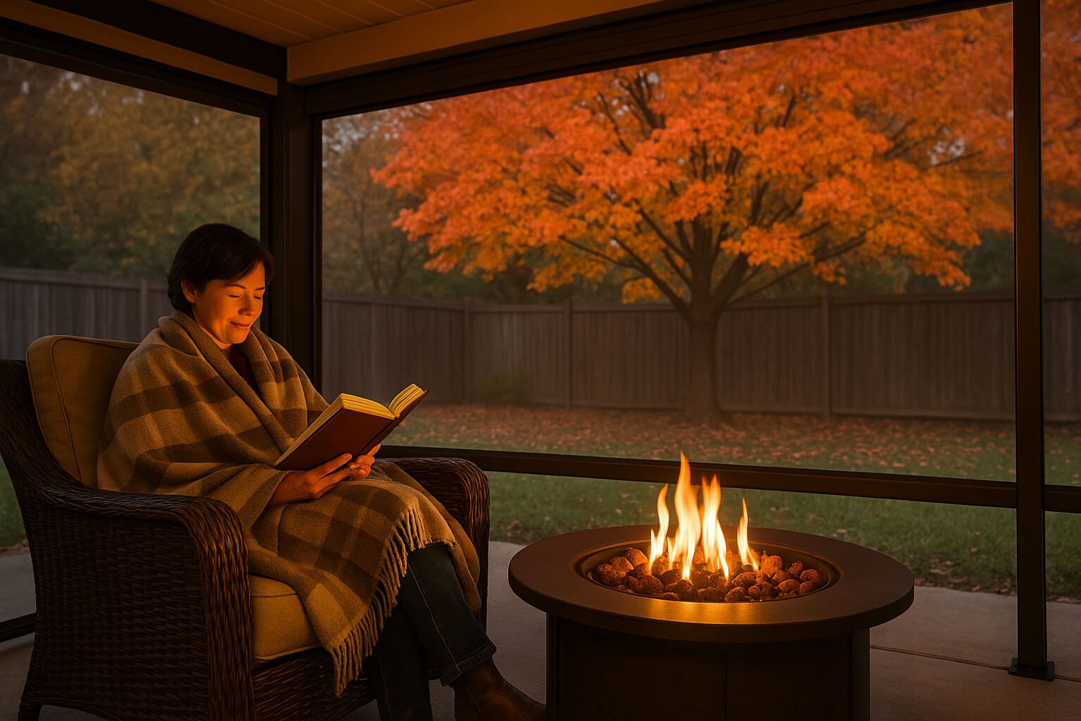 Palm Beach-cozy outdoor patio-retractable screens